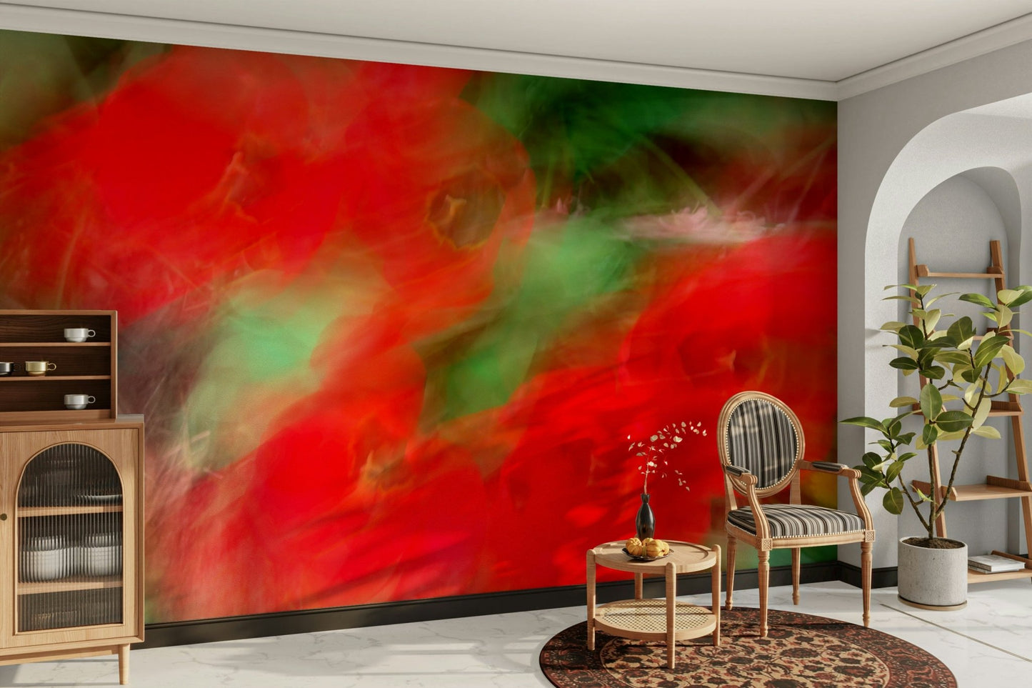 A large-scale abstract art print inspired by nature.