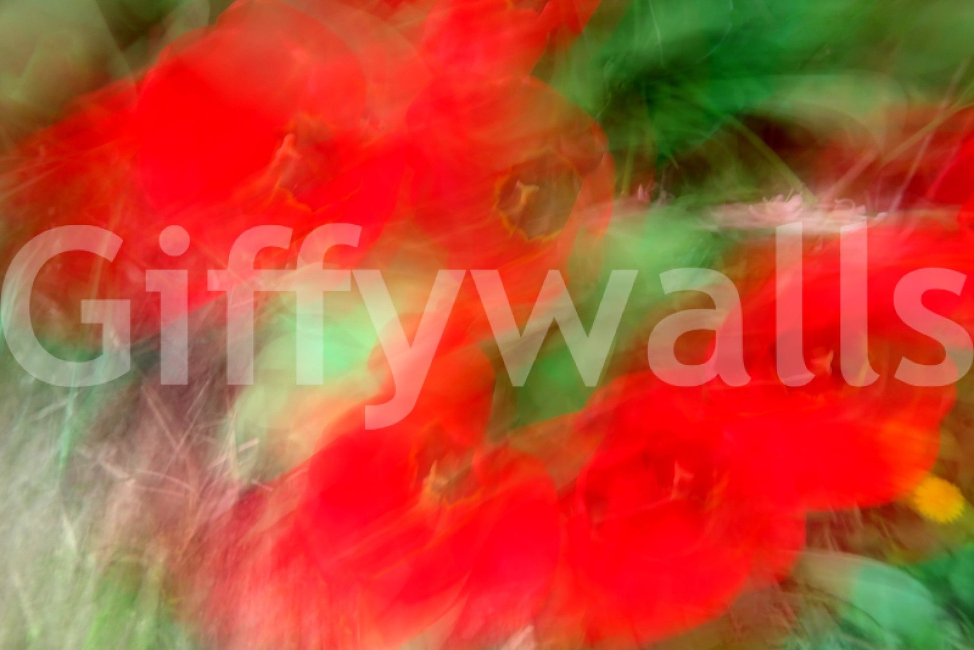 The Abstract Floral mural makes a unique, artistic statement with its design.


