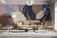 Stylish abstract floral design wallpaper
