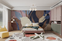 Nature-inspired abstract floral wallpaper
