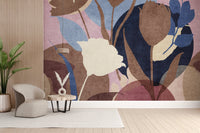 Modern floral wallpaper with artistic touch
