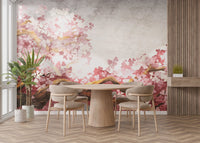 Pink Flower Sakura Branch Wallpaper Murals - Giffywalls