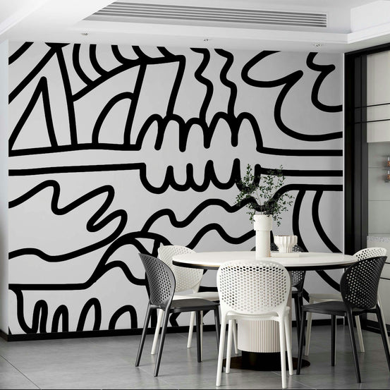 Abstract Flow mural wallpaper full view, GD2468