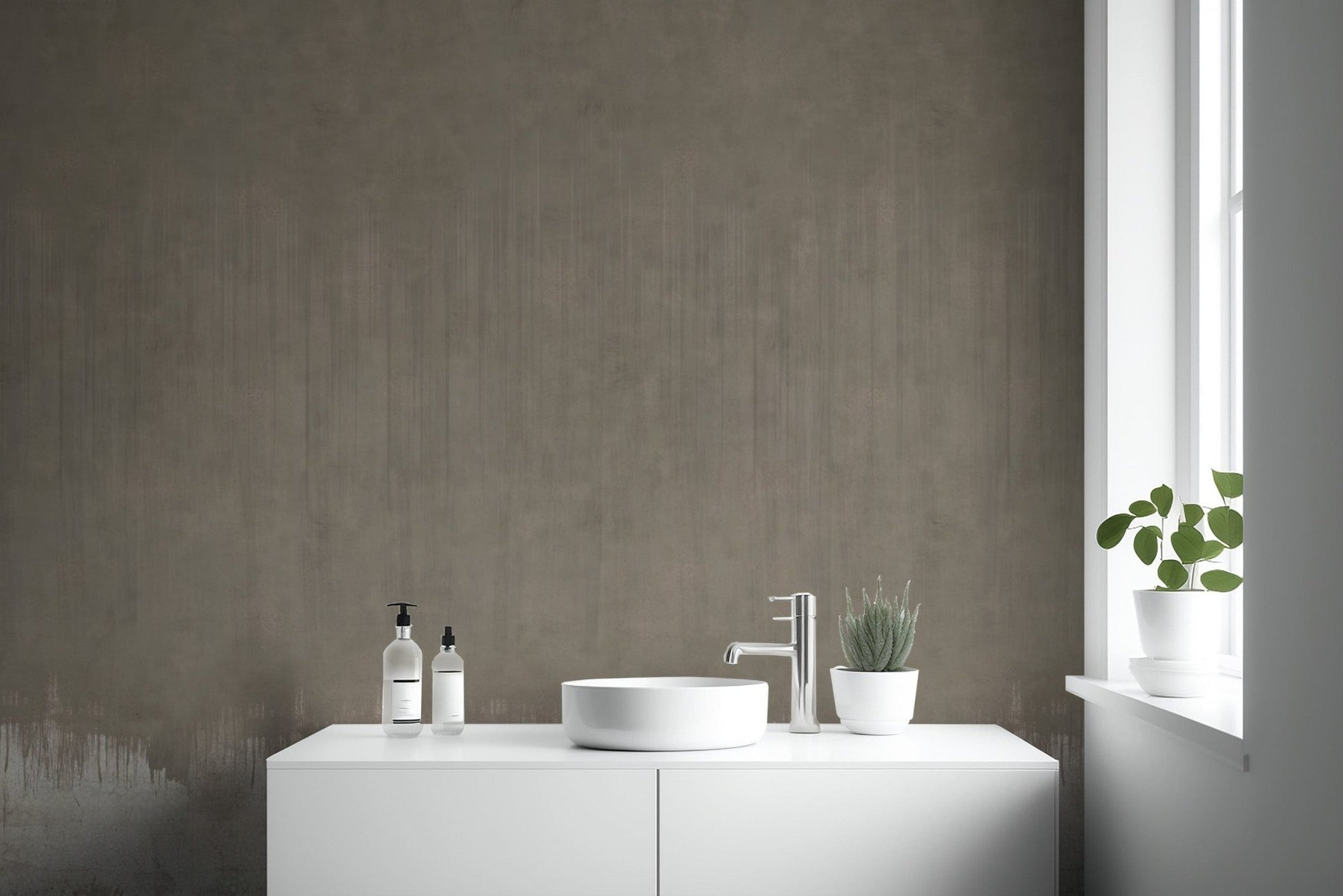 Ethereal foggy forest wall mural art
