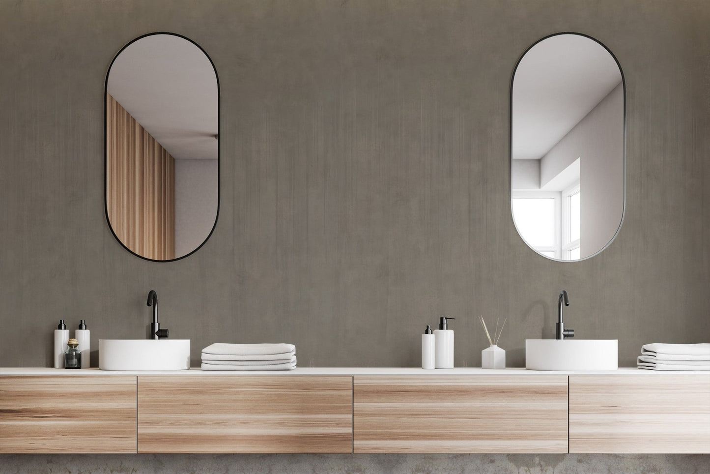 Soft neutral tones woodland wallpaper
