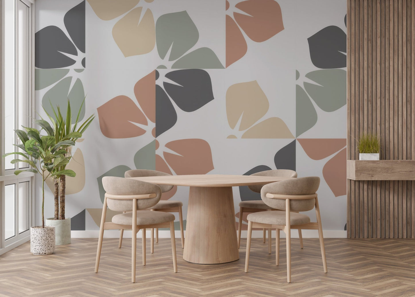 Abstract Foliage Wall Mural - Giffywalls