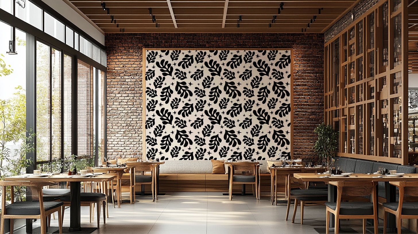 A sample swatch of the Abstract Foliage wallpaper.

