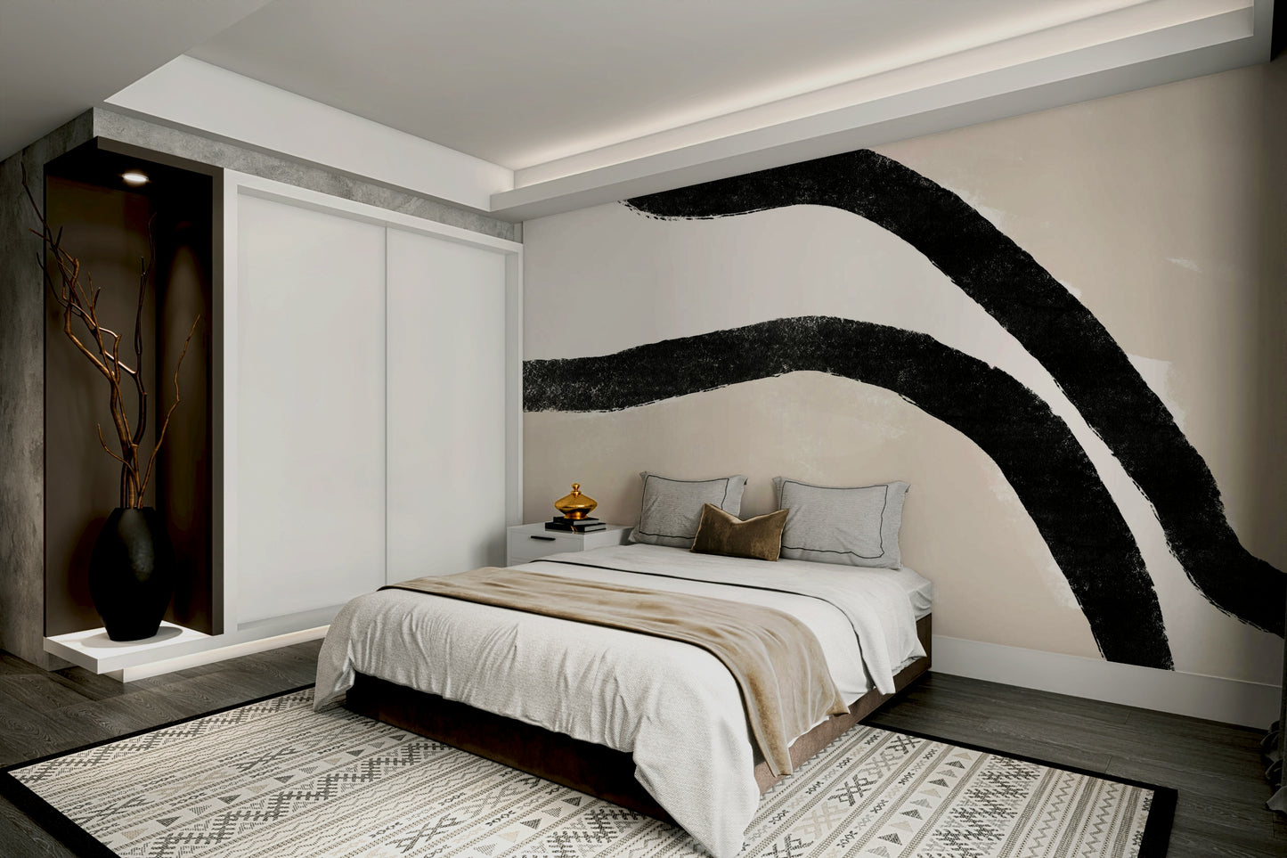 A serene minimalist design wall mural for your decor.


