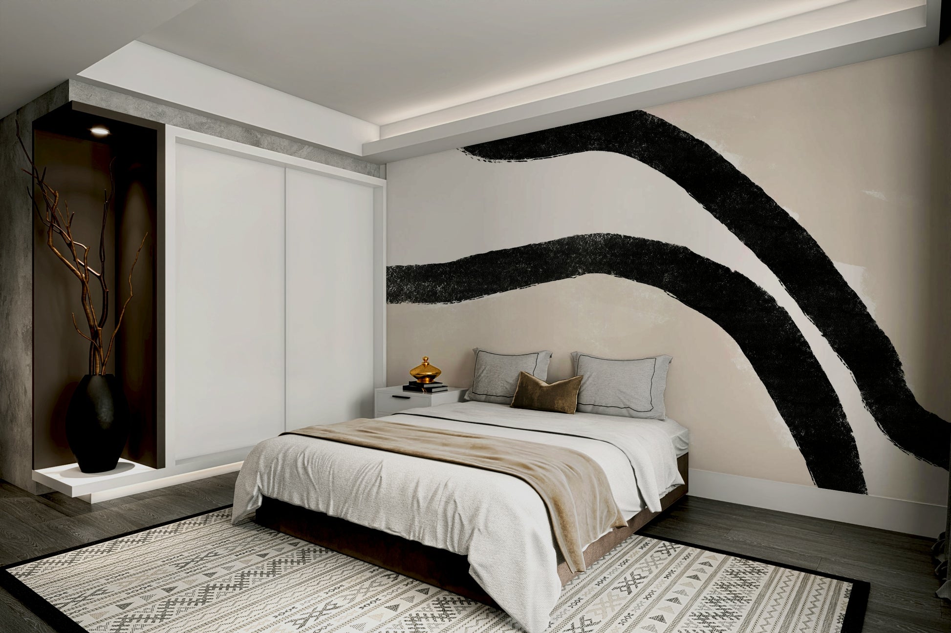 A serene minimalist design wall mural for your decor.

