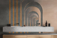 Modern abstract geometric wall mural
