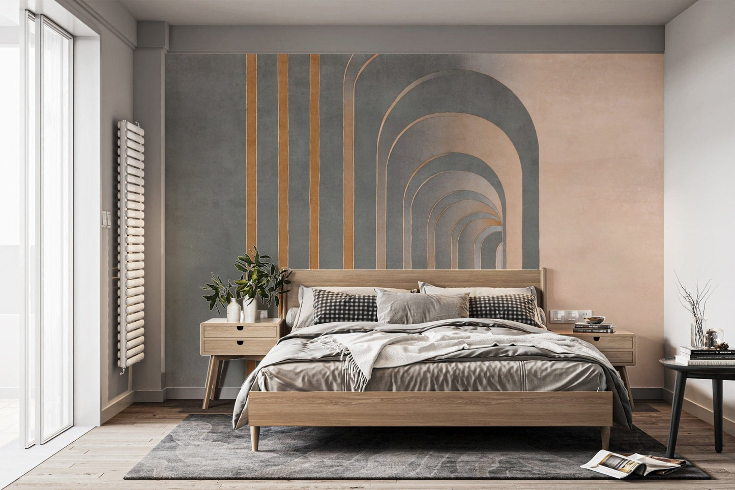 Contemporary arch pattern wallpaper
