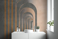 Minimalist geometric arch wall décor
