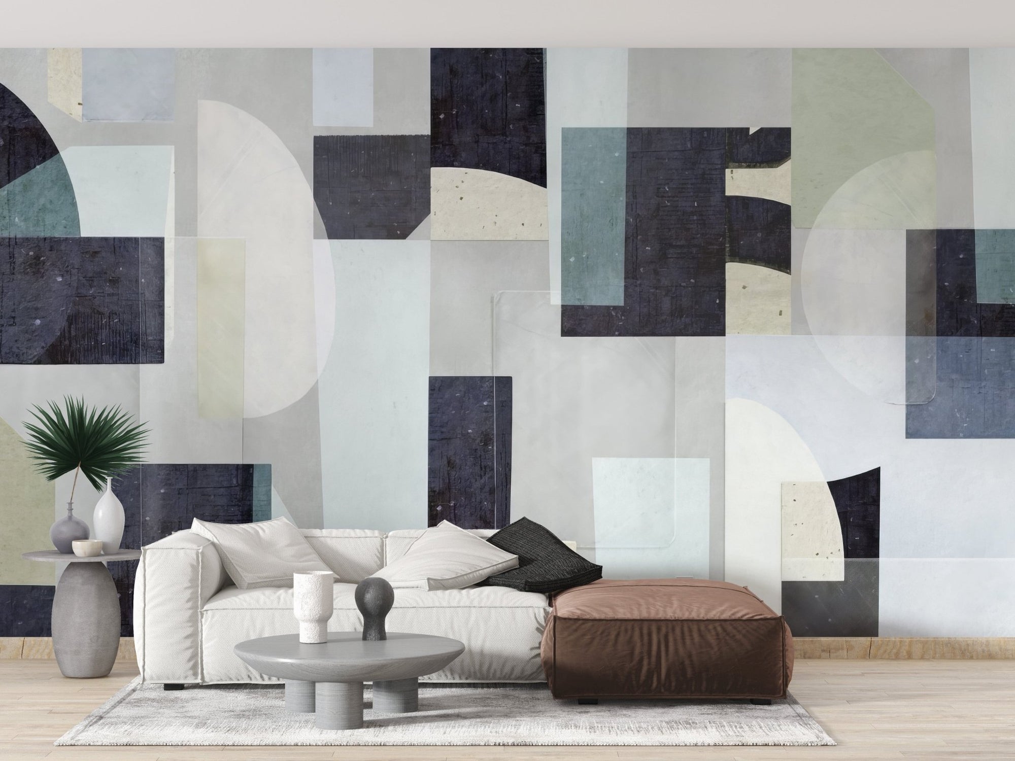 Abstract geometric shapes wallpaper for modern wall decor., C69