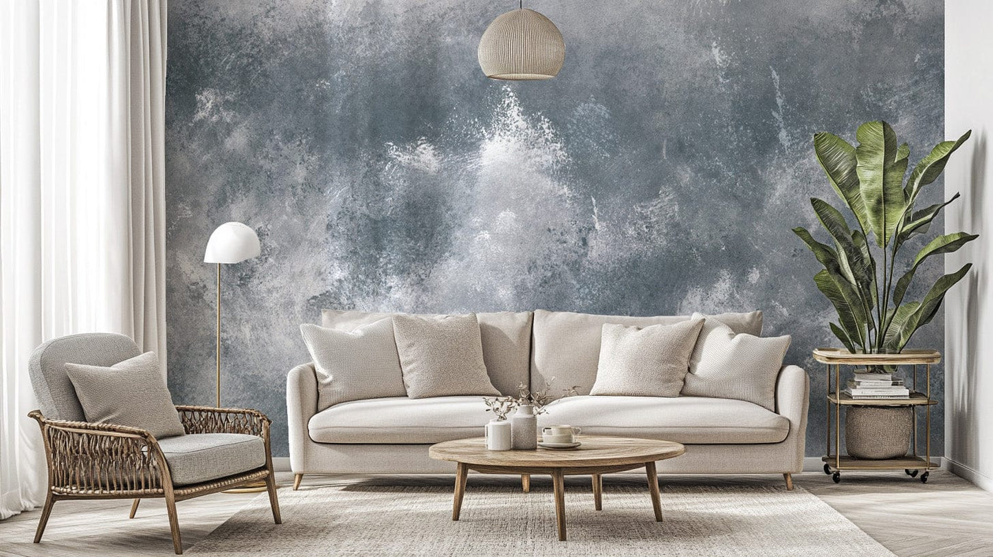 Subtle abstract grey grunge wallpaper with industrial charm. B652
