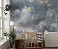 Chic abstract grey grunge wallpaper for modern, raw aesthetics. B652
