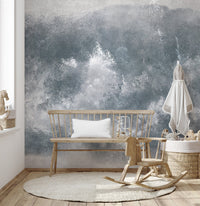 Textured abstract grey grunge wallpaper for edgy interiors. B652

