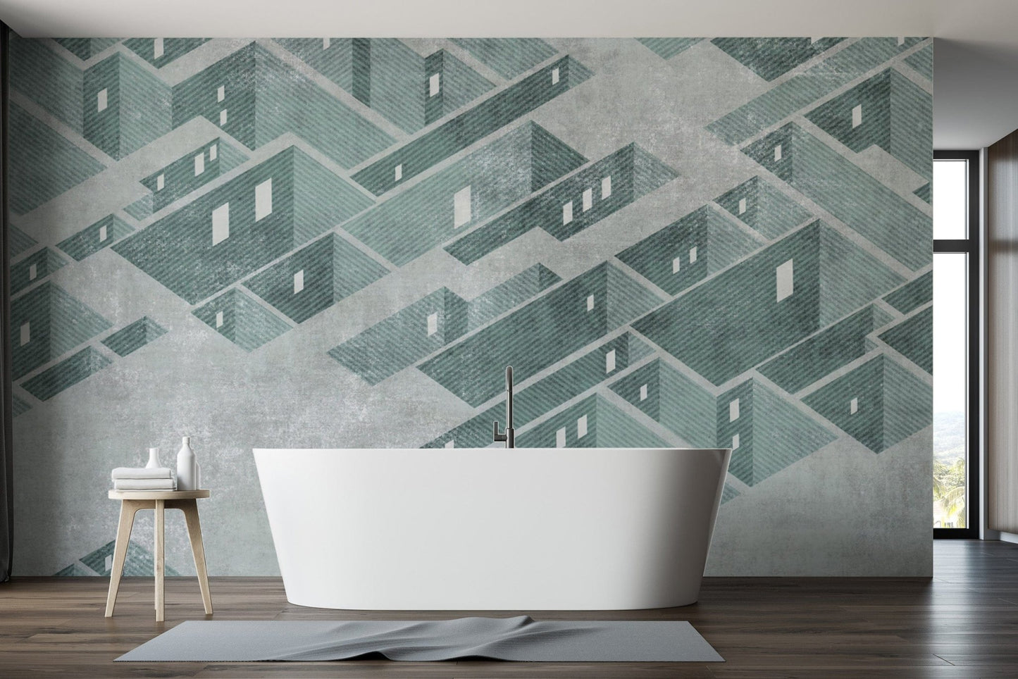 Contemporary abstract maze wall decor
