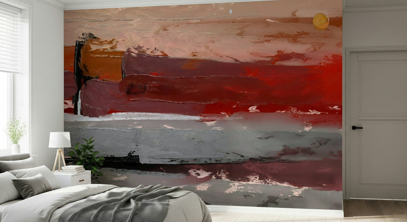 Abstract Landscape Wall Mural wallpaper mural for a chic reception area