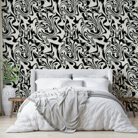 An interior with a soft and tranquil accent wall

