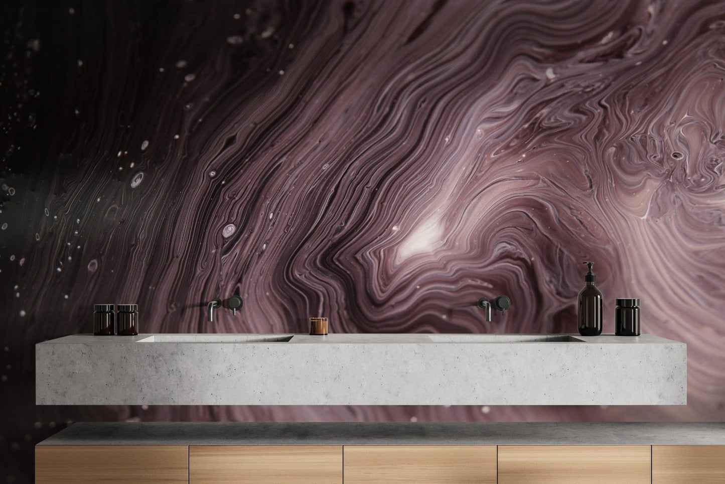 Swirling marbled effect wallpaper for walls
