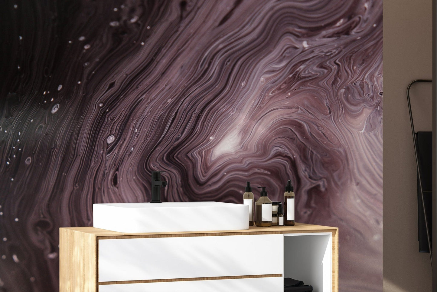 Artistic marbled texture wallpaper design
