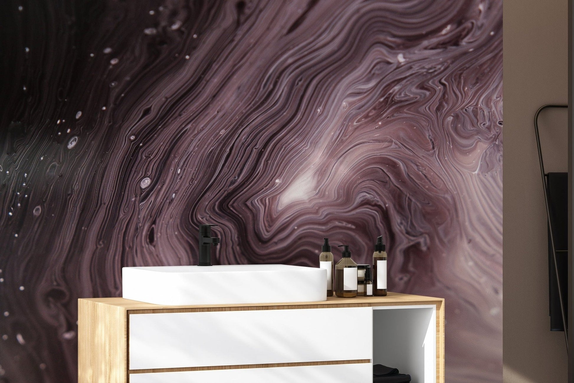 Artistic marbled texture wallpaper design
