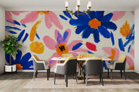 Bright floral mural in the style of Matisse and Fauvism, GD2147