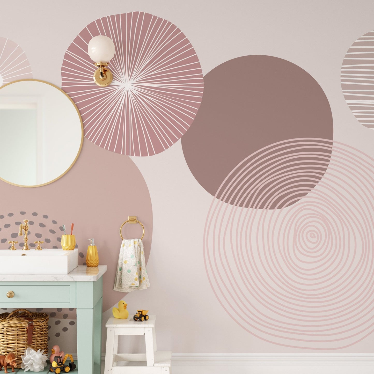 Abstract Mauve Circle Wallpaper
