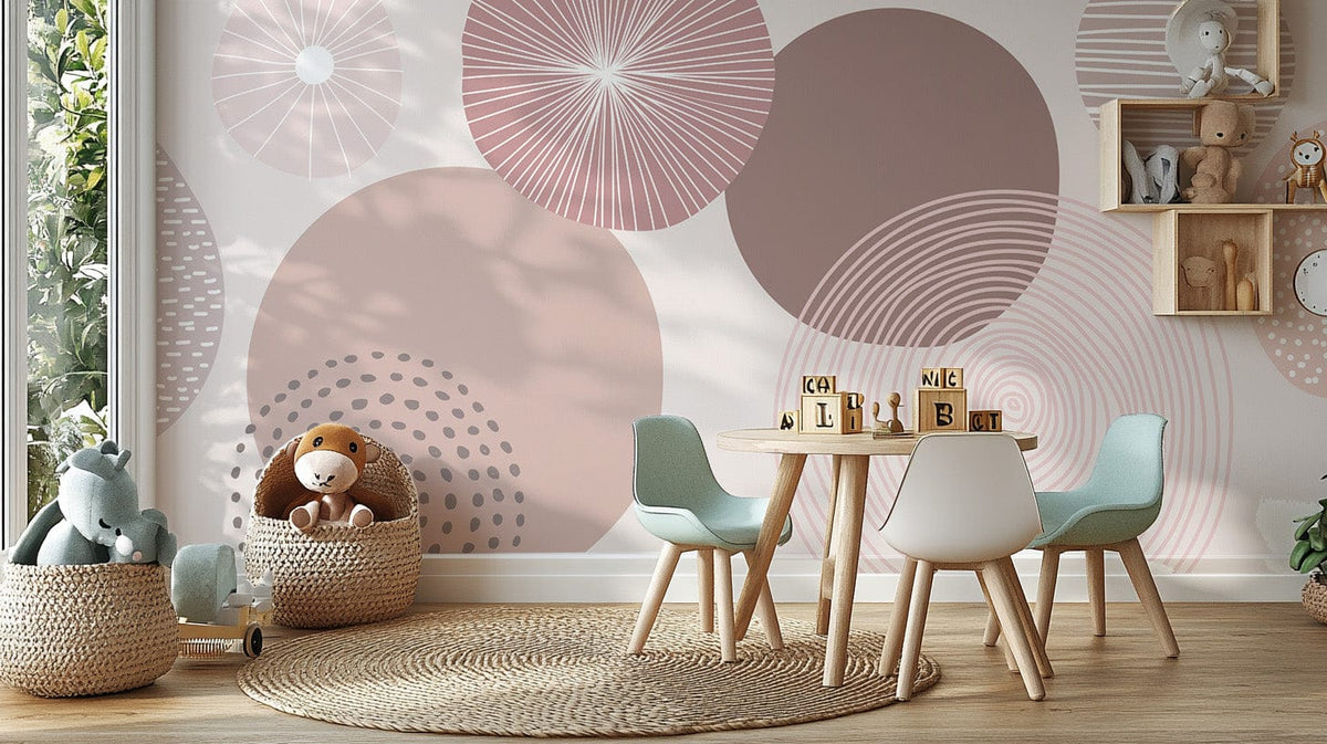 Abstract Mauve Circle Wallpaper C571