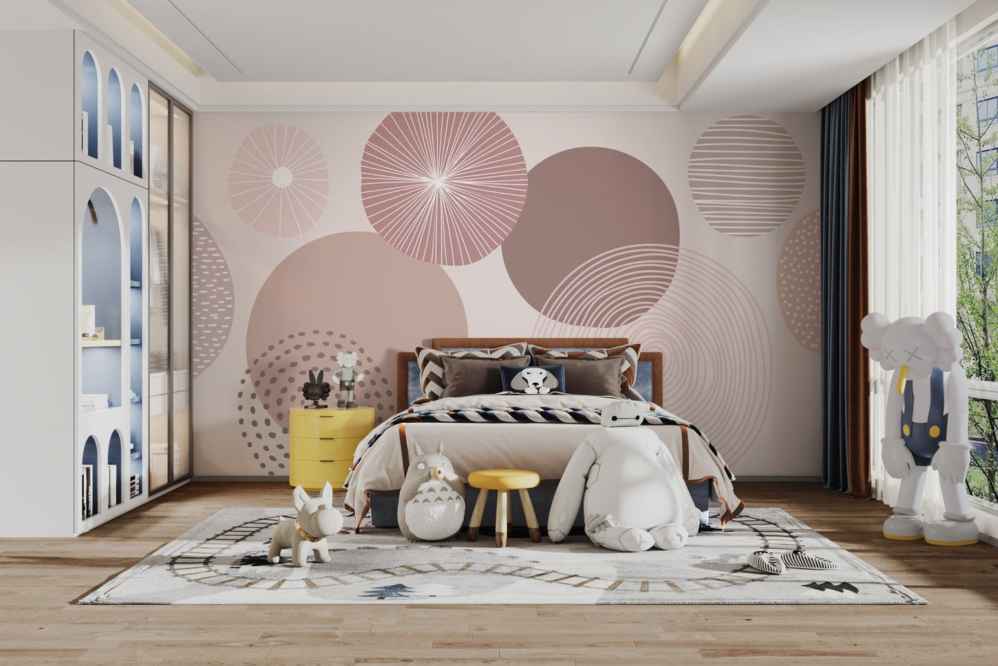 Abstract Mauve Circle Wallpaper