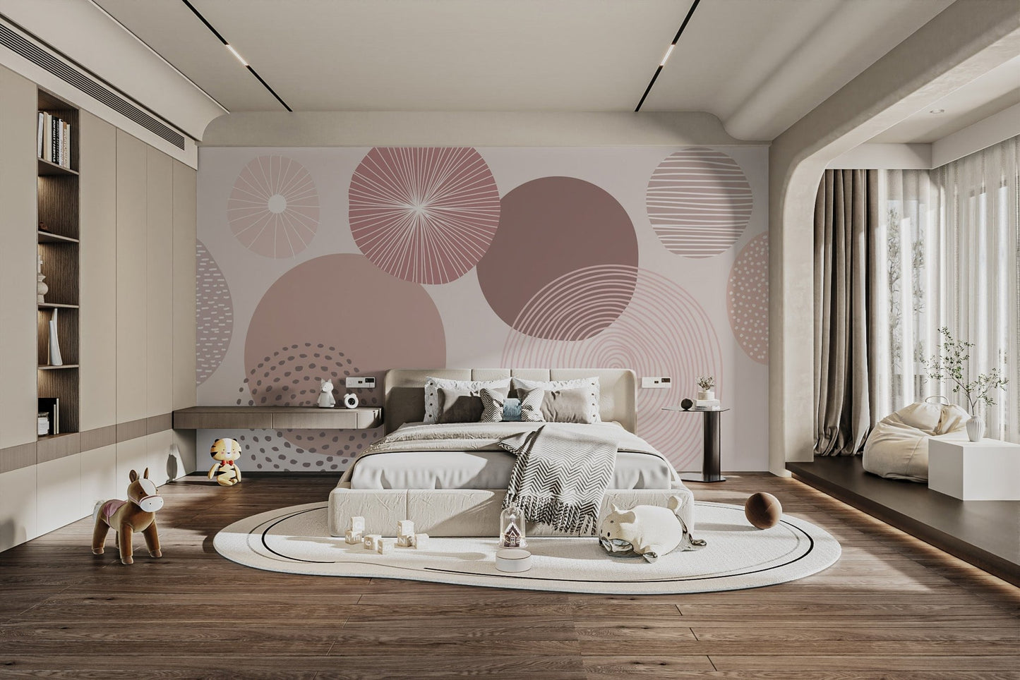 Abstract Mauve Circle Wallpaper