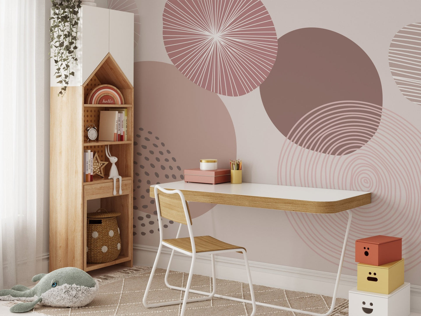 Abstract Mauve Circle Wallpaper