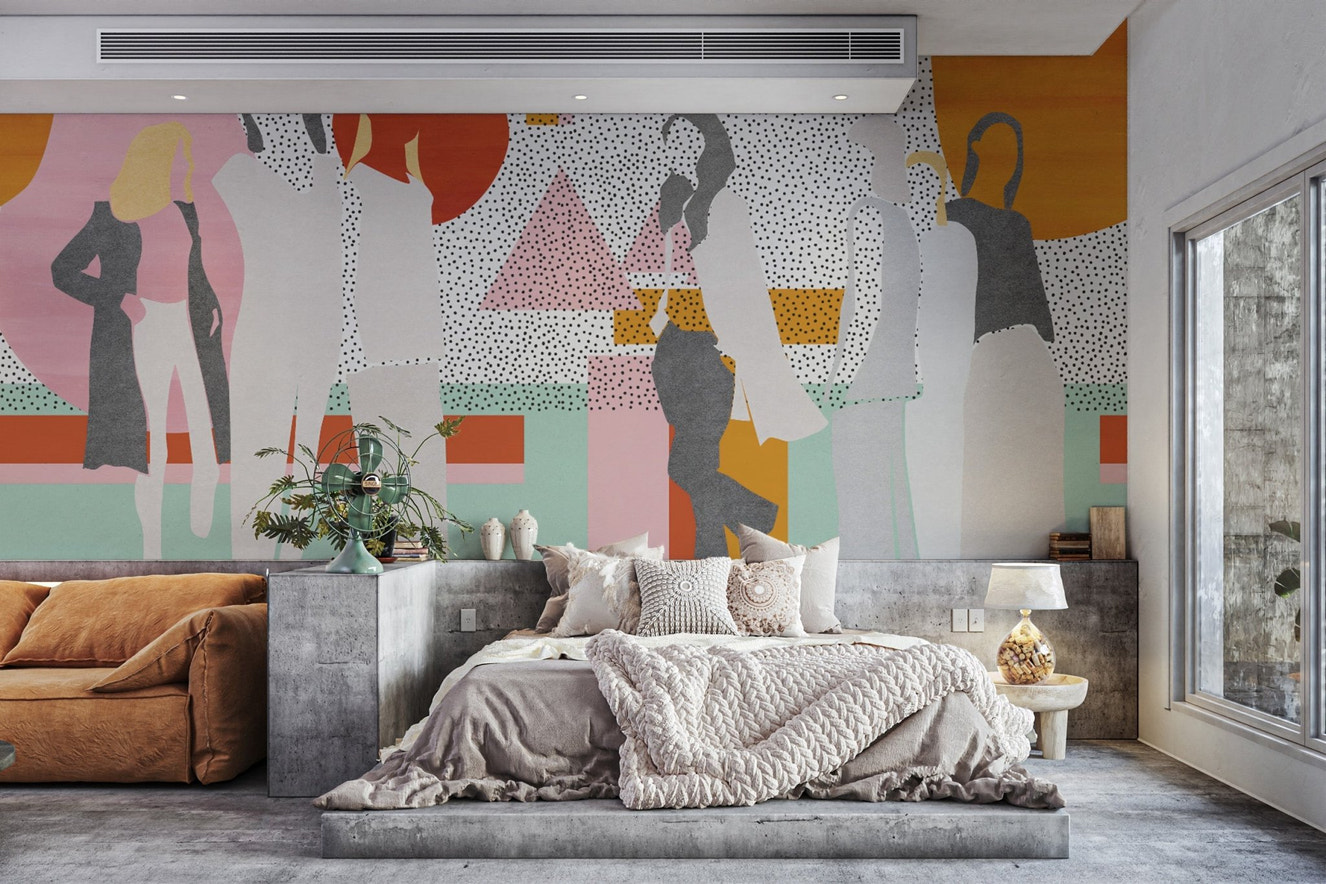 Minimalist silhouette wallpaper design
