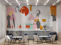 Contemporary abstract figure wall art
