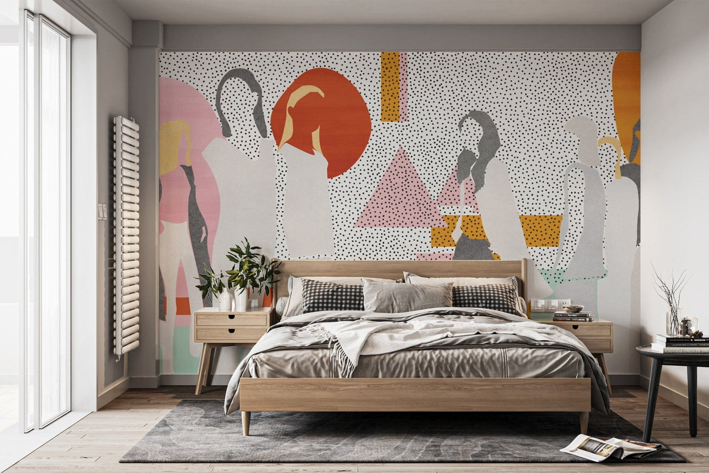 Creative abstract wall mural design
