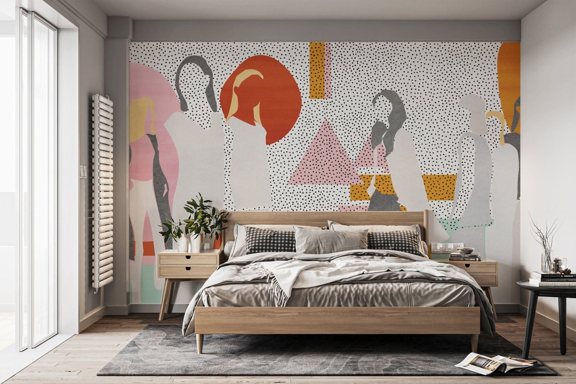 Creative abstract wall mural design
