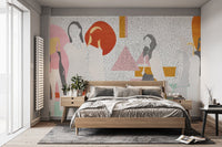 Creative abstract wall mural design
