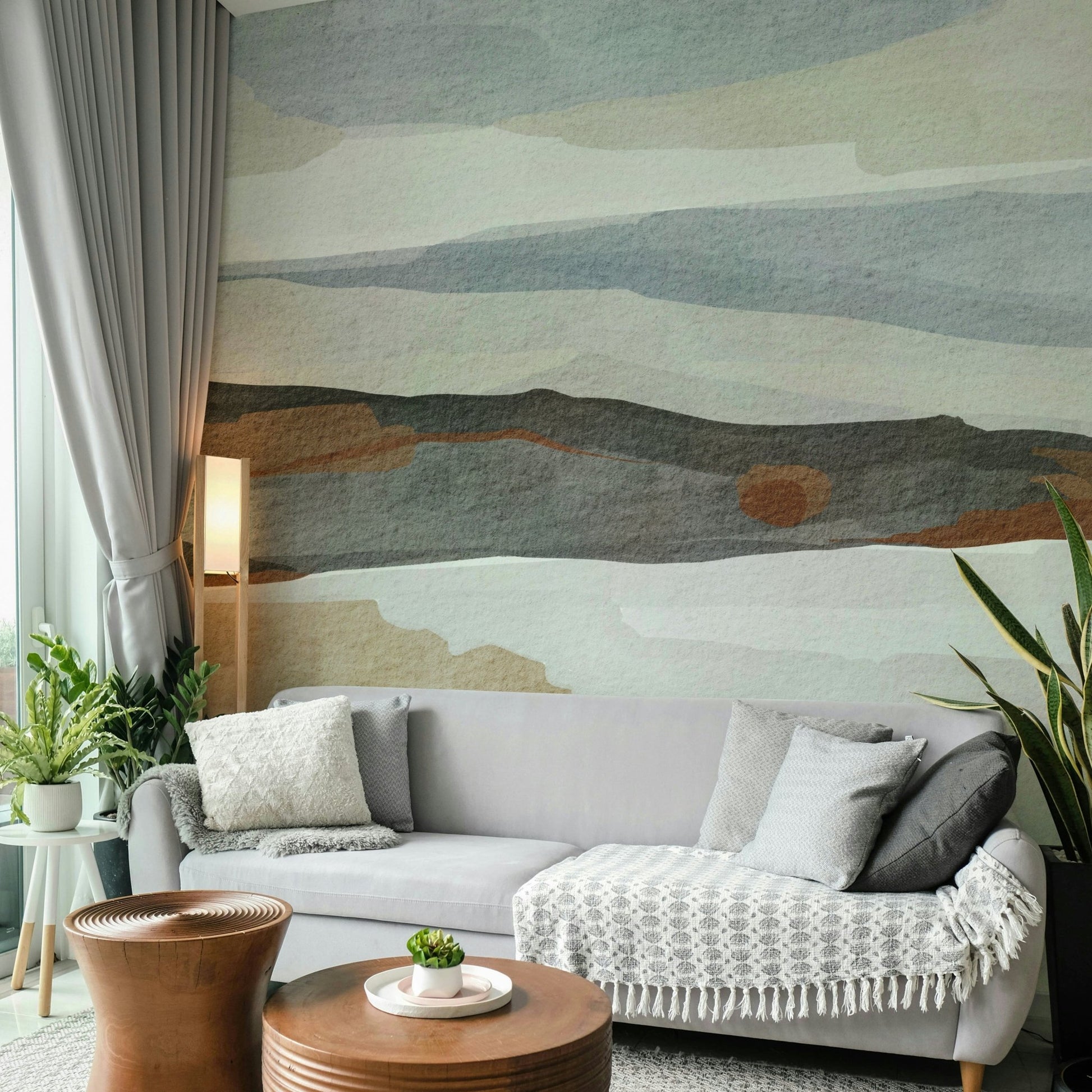 Durable wallpaper for walls with nature art

