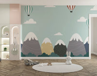 Abstract Mountain Wallpaper Mural - Giffywalls A890
