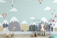 Abstract Mountain Wallpaper Mural - Giffywalls A890