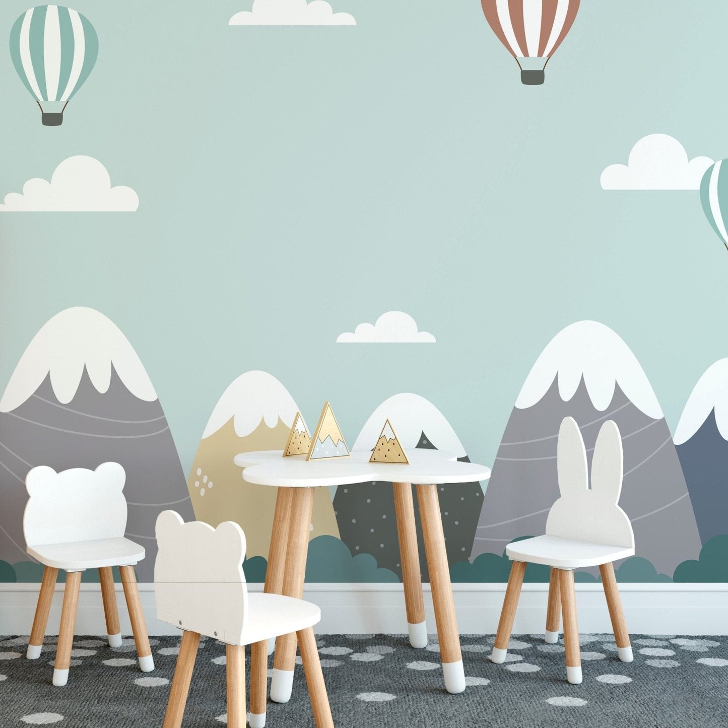 Abstract Mountain Wallpaper Mural - Giffywalls A890