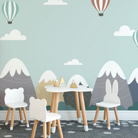 Abstract Mountain Wallpaper Mural - Giffywalls A890