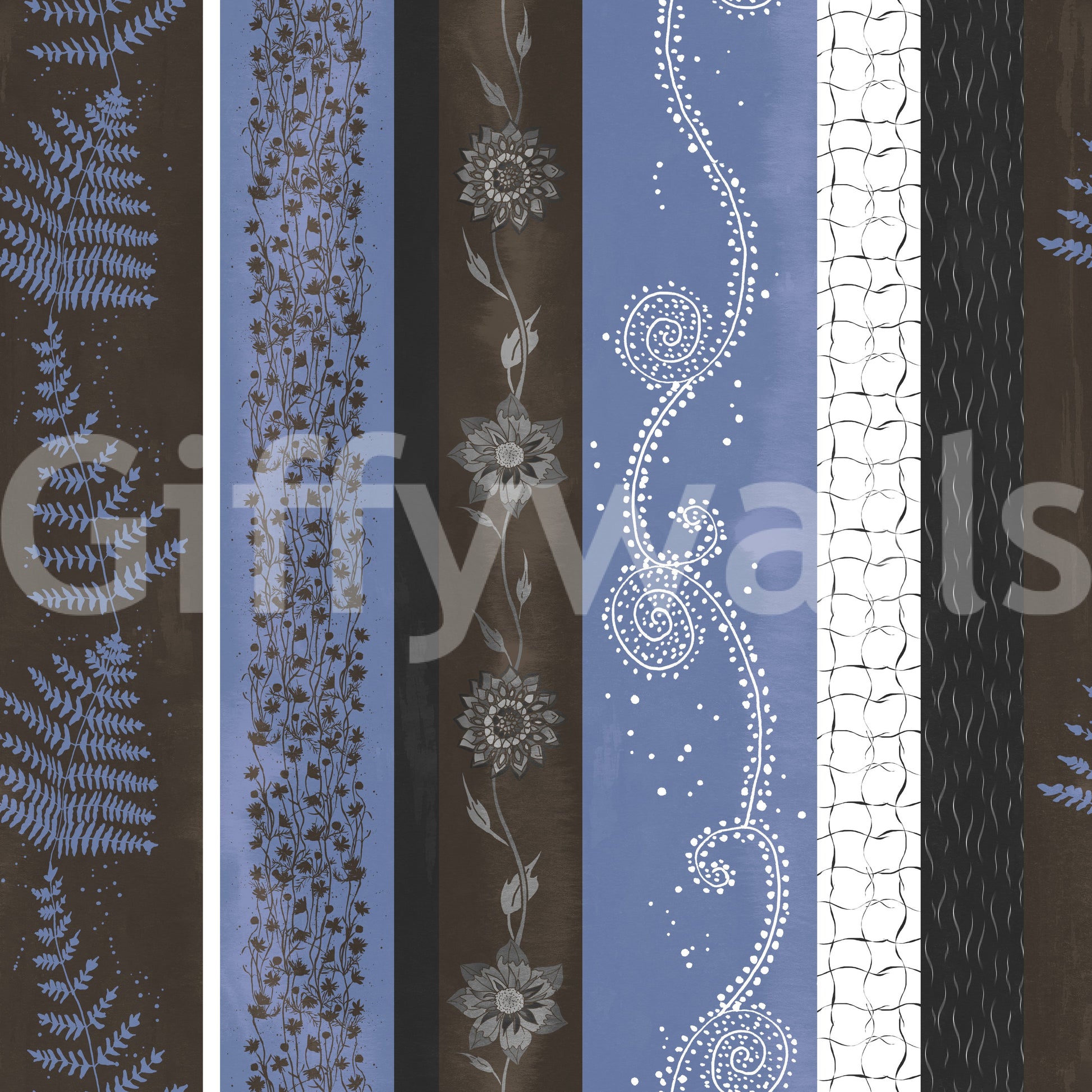 Unique striped wallpaper with a creative twist.

