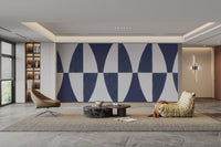 Minimalist Navy Abstract Pattern Wallpaper
