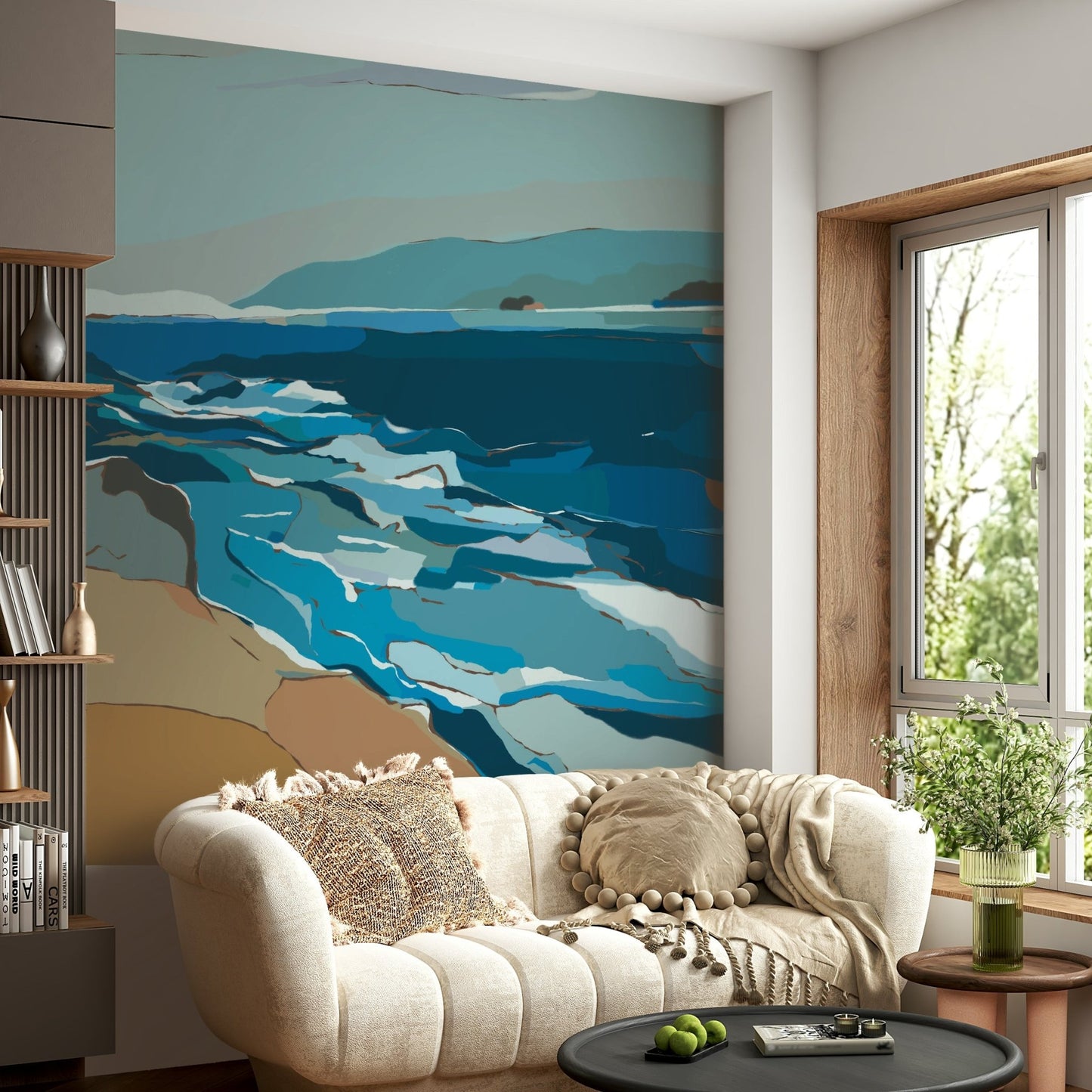 Durable wallpaper for walls with ocean art

