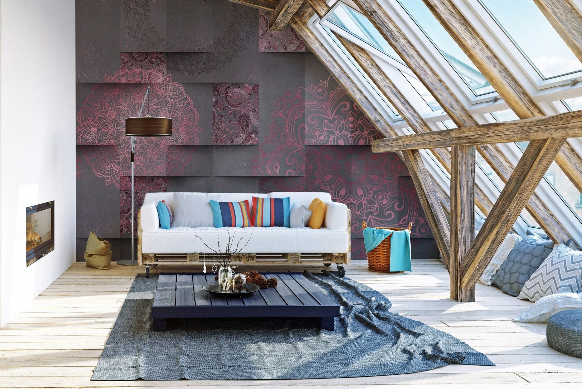 Fluid Artistic Expression Wall Design
 B511
