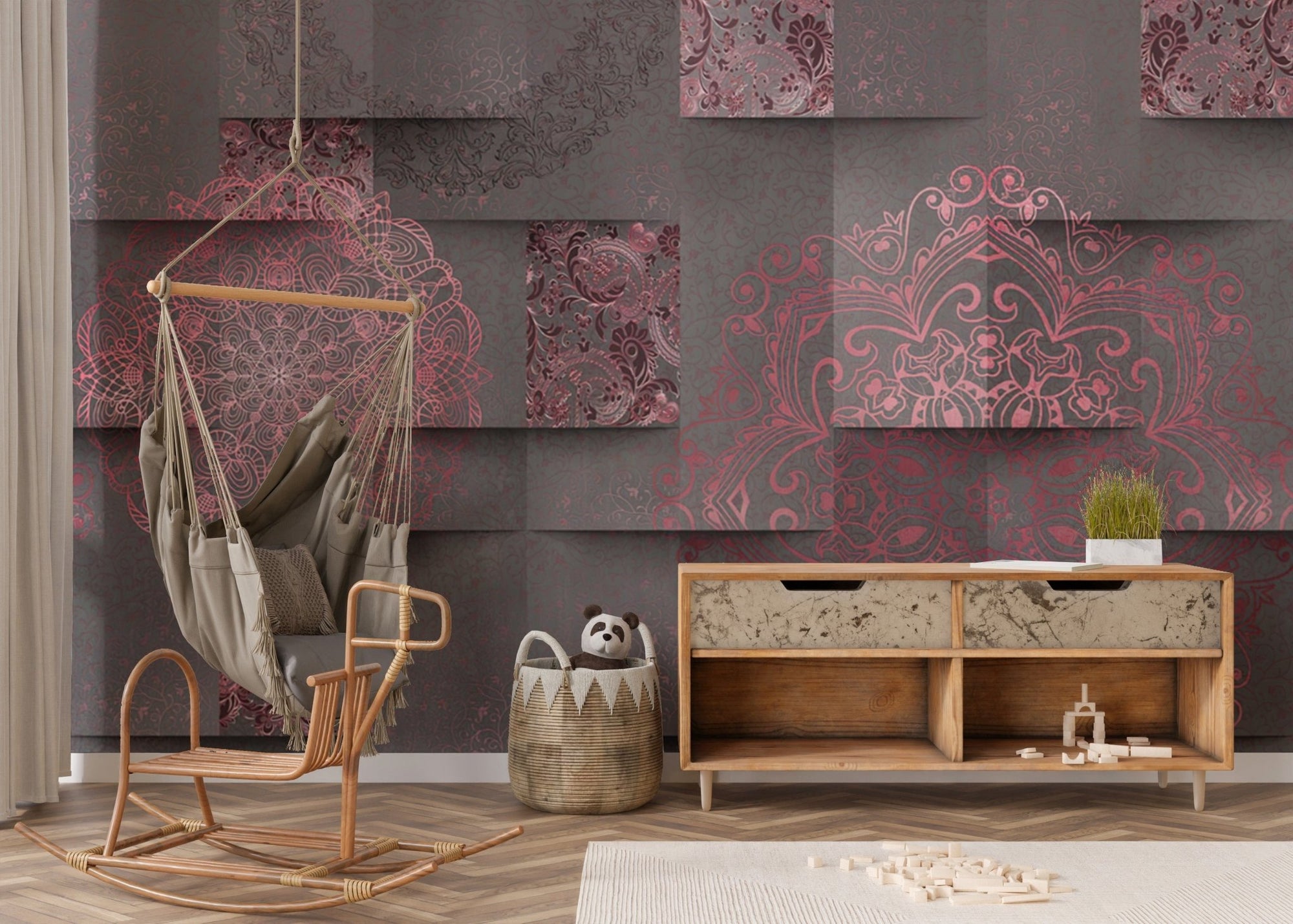 Sophisticated Abstract Wall Art Mural
 B511