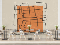 Abstract One Line Wallpaper Mural - Giffywalls
