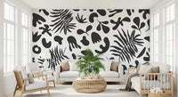 Modern nature look from Organic Foliage wall mural with clean contrast
