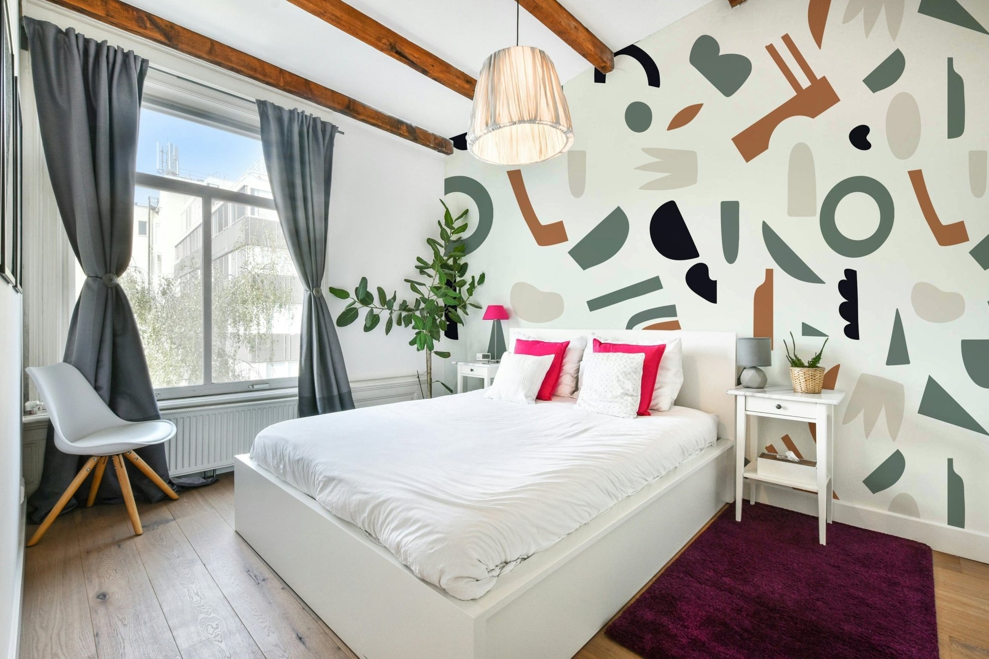 A peaceful wall mural with a modern abstract design. GD4175
 
